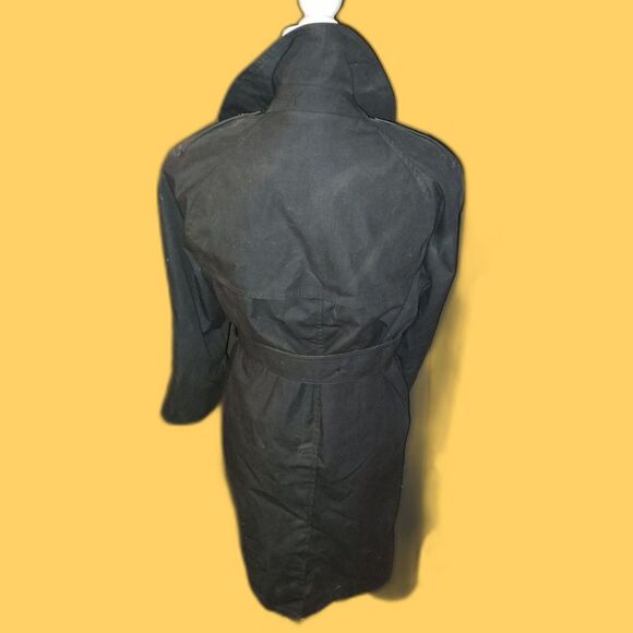 NWT DLA Gorgeous Zipper Out Padded Lined Black Trench Coat Ladies 8S Belted - Picture 4 of 10